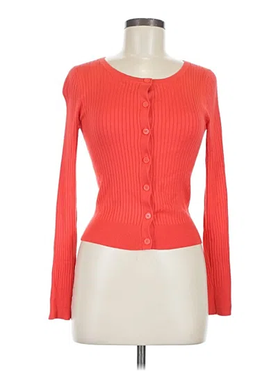 Pre-owned Express Long Sleeve Top Orange Sweetheart Neckline Tops