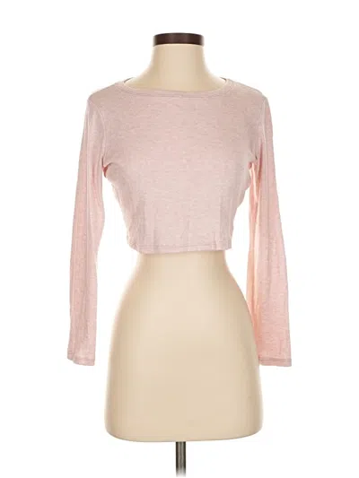 Pre-owned Express Long Sleeve Top Pink Boatneck Tops