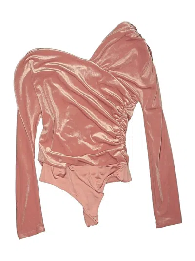 Pre-owned Express Long Sleeve Top Pink One Shoulder Neckline Tops