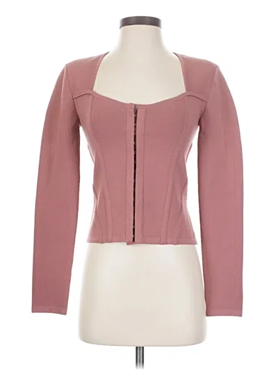 Pre-owned Express Long Sleeve Top Pink Sweetheart Neckline Tops