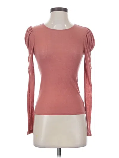 Pre-owned Express Long Sleeve Top Pink Sweetheart Neckline Tops