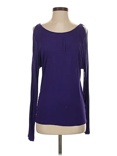 Pre-owned Express Long Sleeve Top Purple Boatneck Tops