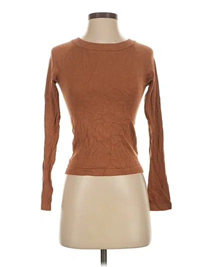 Pre-owned Express Long Sleeve T-shirt In Brown