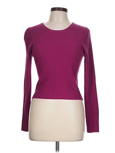Pre-owned Express Long Sleeve T-shirt In Burgundy