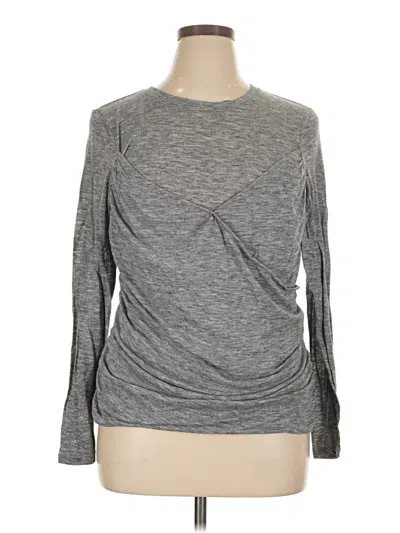 Pre-owned Express Long Sleeve T-shirt In Gray