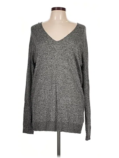 Pre-owned Express Long Sleeve T-shirt In Gray