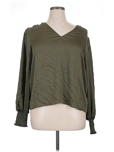 Pre-owned Express Long Sleeve T-shirt In Green