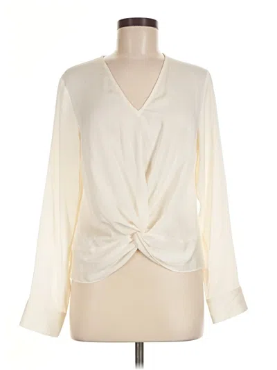 Pre-owned Express Long Sleeve T-shirt In Ivory