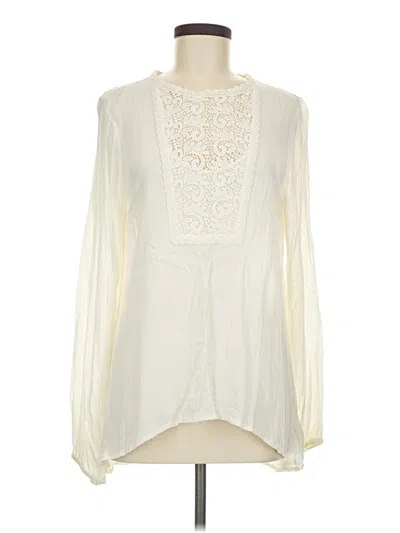 Pre-owned Express Long Sleeve T-shirt In Ivory