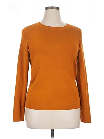Pre-owned Express Long Sleeve T-shirt In Orange