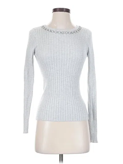 Pre-owned Express Long Sleeve T-shirt In Silver