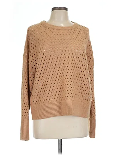 Pre-owned Express Long Sleeve T-shirt In Tan