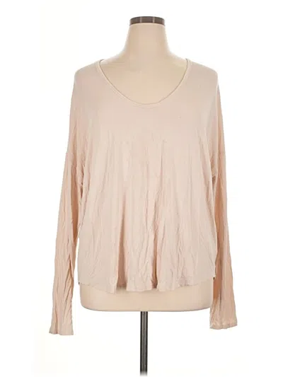Pre-owned Express Long Sleeve T-shirt In Tan