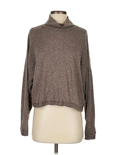 Pre-owned Express Long Sleeve Turtleneck In Brown