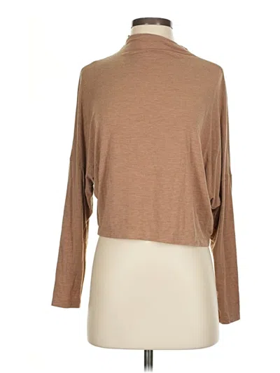 Pre-owned Express Long Sleeve Turtleneck In Brown