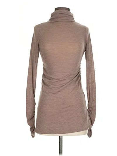 Pre-owned Express Long Sleeve Turtleneck In Brown