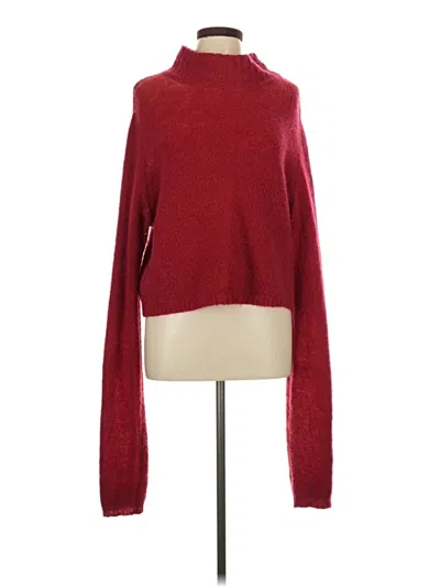 Pre-owned Express Long Sleeve Turtleneck In Burgundy
