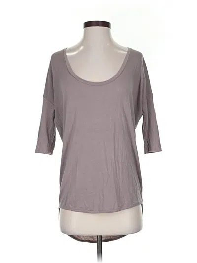 Pre-owned Express One Eleven 3/4 Sleeve T-shirt In Gray