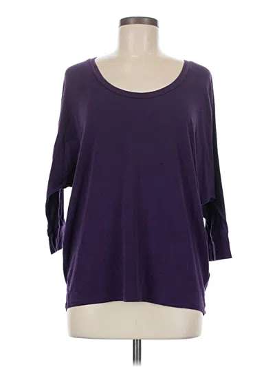 Pre-owned Express One Eleven 3/4 Sleeve Top Purple Boatneck Tops