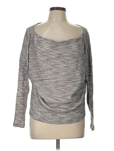 Pre-owned Express One Eleven 3/4 Sleeve T-shirt In Gray