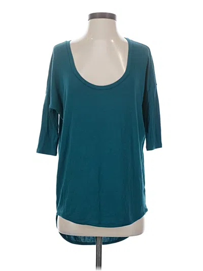 Pre-owned Express One Eleven 3/4 Sleeve T-shirt In Teal