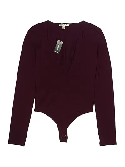 Express One Eleven Bodysuit In Burgundy