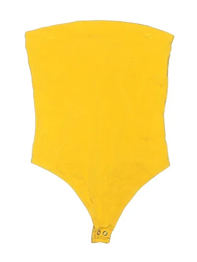 Pre-owned Express One Eleven Bodysuit In Yellow
