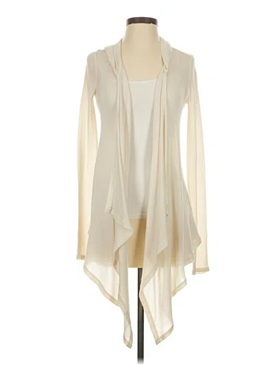 Pre-owned Express One Eleven Cardigan Sweater In White