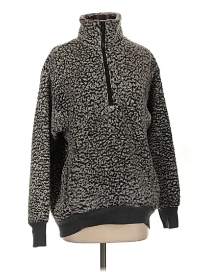 Pre-owned Express One Eleven Fleece Jacket In Gray
