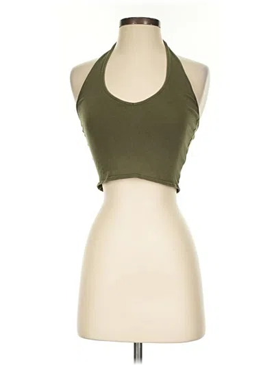 Pre-owned Express One Eleven Halter Top Green Halter Neckline Tops