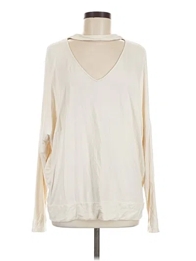 Pre-owned Express One Eleven Long Sleeve Top Ivory Cowl Neck Tops