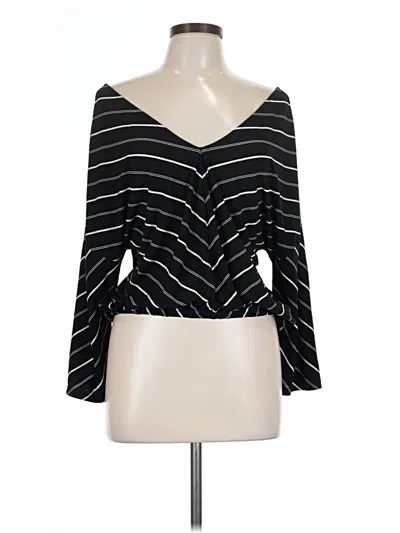 Pre-owned Express One Eleven Long Sleeve T-shirt In Black