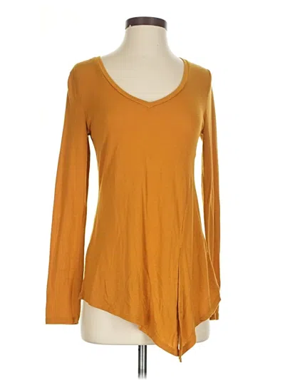 Pre-owned Express One Eleven Long Sleeve T-shirt In Gold