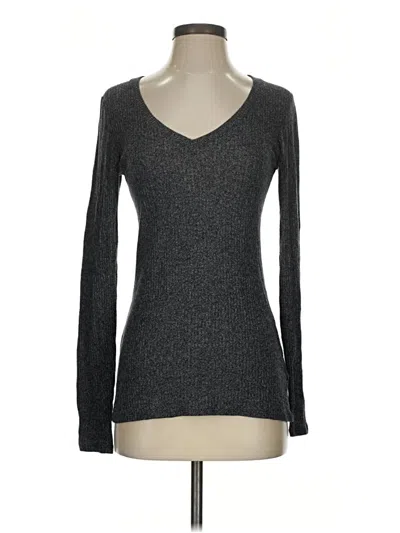 Pre-owned Express One Eleven Long Sleeve T-shirt In Gray