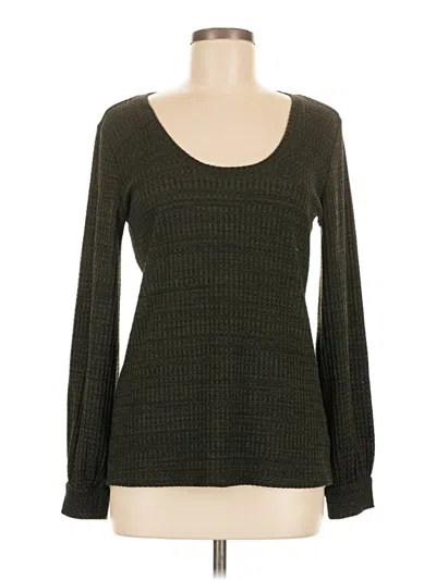 Pre-owned Express One Eleven Long Sleeve T-shirt In Green