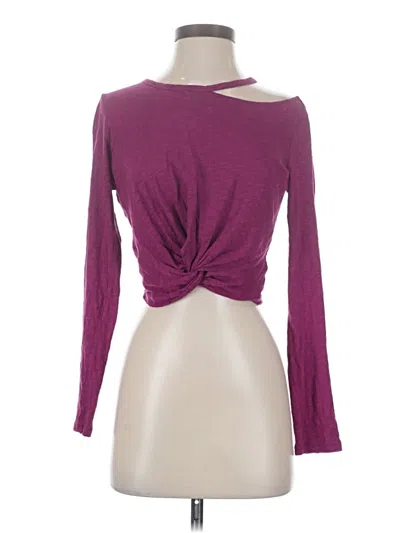 Pre-owned Express One Eleven Long Sleeve T-shirt In Purple