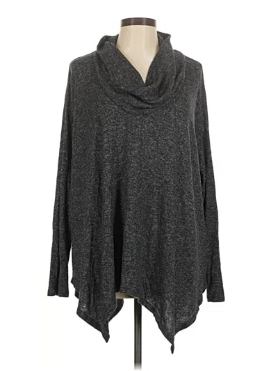 Pre-owned Express One Eleven Poncho In Gray