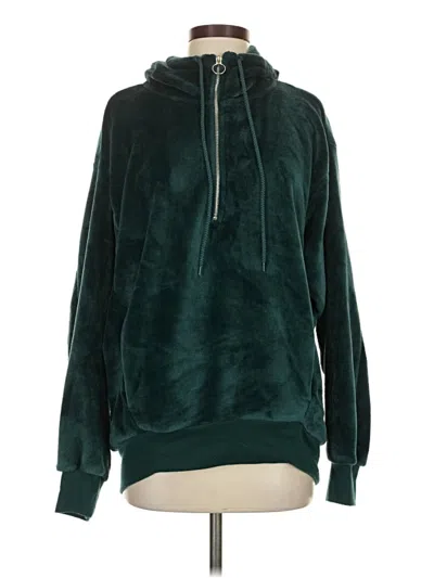 Pre-owned Express One Eleven Pullover Hoodie In Green