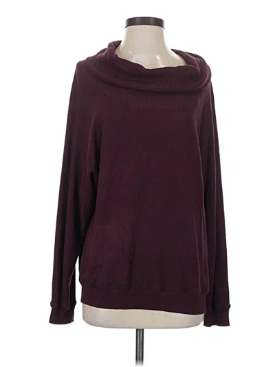 Pre-owned Express One Eleven Pullover Sweater In Burgundy