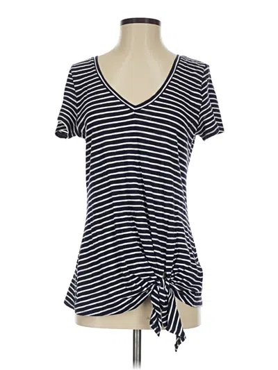 Pre-owned Express One Eleven Short Sleeve Top Black Sweetheart Neckline Tops