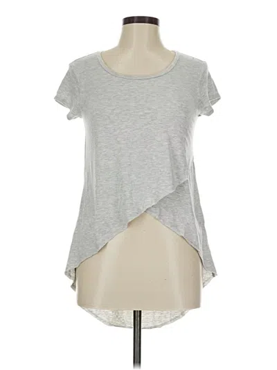 Pre-owned Express One Eleven Short Sleeve Top Gray Scoop Neck Tops