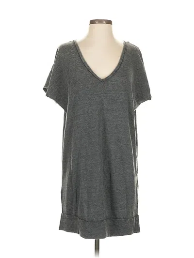 Pre-owned Express One Eleven Short Sleeve Top Gray V Neck Tops