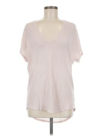 Pre-owned Express One Eleven Short Sleeve Top Pink V Neck Tops