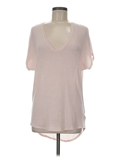 Pre-owned Express One Eleven Short Sleeve Top Pink V Neck Tops