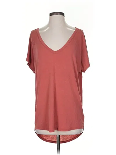 Pre-owned Express One Eleven Short Sleeve Top Red V Neck Tops