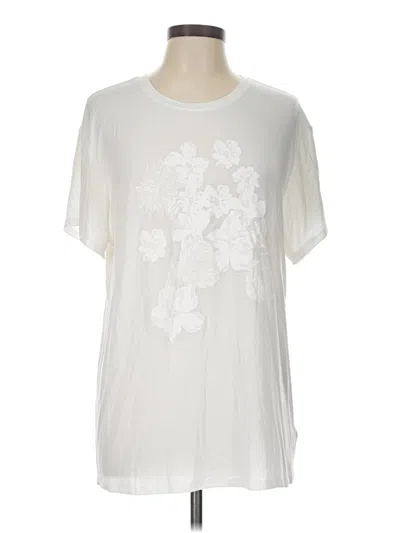 Pre-owned Express One Eleven Short Sleeve T-shirt In Ivory