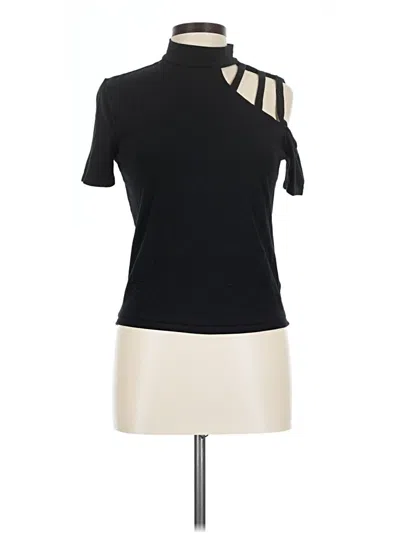 Pre-owned Express One Eleven Short Sleeve Turtleneck In Black