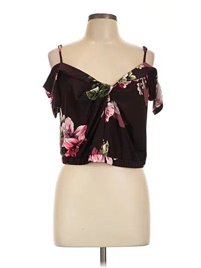 Pre-owned Express One Eleven Sleeveless Blouse In Burgundy