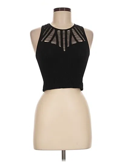 Pre-owned Express One Eleven Sleeveless Top Black Halter Neckline Tops