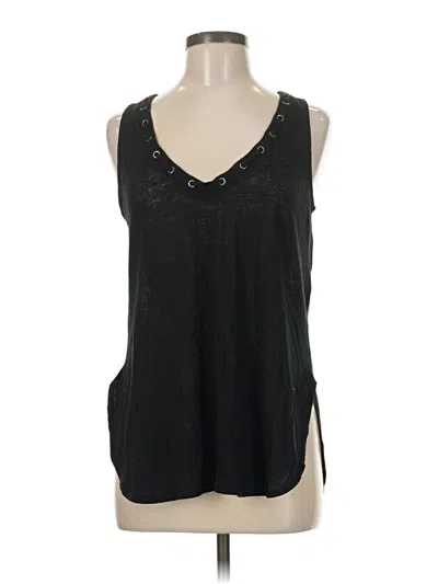 Pre-owned Express One Eleven Sleeveless Top Black V Neck Tops